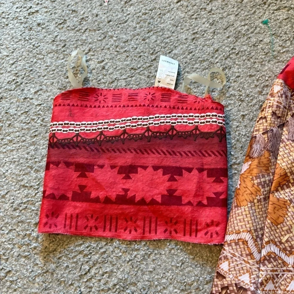 Disney Moana Costume Set - Red and Brown Sz 4-6X Disney Land World Cruise - Picture 2 of 8